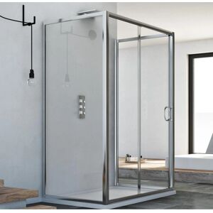 Idralite - Box doccia in vetro trasparente - 185cm - Replay Trio Idralite - Box doccia in vetro trasparente - 185cm - Replay Trio