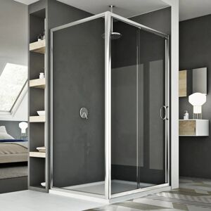 Idralite Replay Duo Mampara de Ducha - 70x130cm Transparente - Mampara de Ducha Idralite Replay Duo Mampara de Ducha - 70x130cm Transparente - Mampara de Ducha