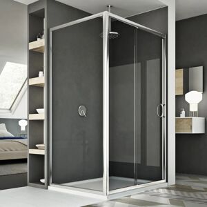 Idralite - Mampara de ducha corredera rectangular - 75x100cm - Ducha Idralite - Mampara de ducha corredera rectangular - 75x100cm - Ducha