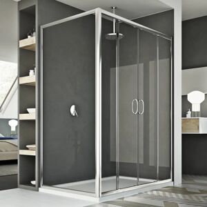 Idralite Replay Duo 2 Douche - 185cm - Transparent - Coulissante - Rectangulaire - Publicité Idralite Replay Duo 2 Douche - 185cm - Transparent - Coulissante - Rectangulaire - Publicité