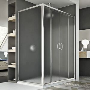 Mampara de ducha Idralite - Vidrio rectangular 80x140cm - Modelo Replay Duo Mampara de ducha Idralite - Vidrio rectangular 80x140cm - Modelo Replay Duo