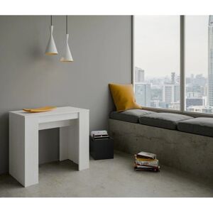 Console extensible blanche Itamoby - 90x48/204cm Polyvalente - Publicité Console extensible blanche Itamoby - 90x48/204cm Polyvalente - Publicité