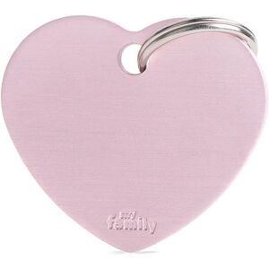Medaglietta Cuore Rosa in Alluminio MyFamily per Cani e Gatti - Personalizzabile Medaglietta Cuore Rosa in Alluminio MyFamily per Cani e Gatti - Personalizzabile