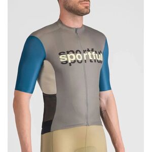 Maillot Sportful Supergiara Logo gris bleu - Maillot de cyclisme - Publicité Maillot Sportful Supergiara Logo gris bleu - Maillot de cyclisme - Publicité