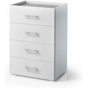 Kiamami Valentina Mueble de Baño Blanco Efecto Madera con 4 Cajones Kiamami Valentina Mueble de Baño Blanco Efecto Madera con 4 Cajones