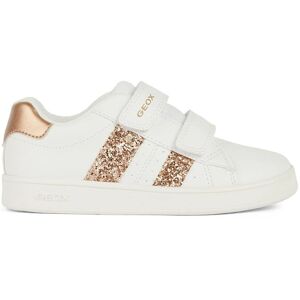Geox Junior Eclyper Girls Trainers - White/Gold/Rose - Trainers Geox Junior Eclyper Girls Trainers - White/Gold/Rose - Trainers