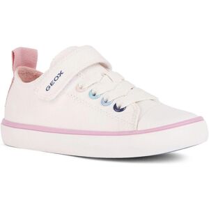 Geox J Gisli White Casual Sports Shoes Geox J Gisli White Casual Sports Shoes