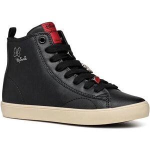 Geox J Gisli Baskets Noires Rouge - Chaussures - Publicité Geox J Gisli Baskets Noires Rouge - Chaussures - Publicité
