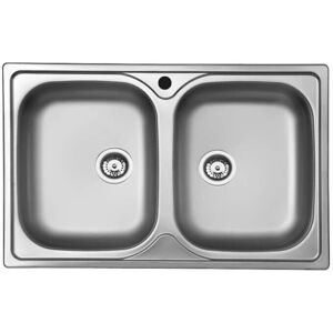 Webmarketpoint - 170 Fregadero doble seno - Fregadero 79x50cm Webmarketpoint - 170 Fregadero doble seno - Fregadero 79x50cm