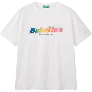 Benetton Vit Bomulls-T-shirt - Man Benetton Vit Bomulls-T-shirt - Man
