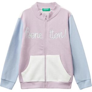 Benetton Huvtröja Bianco Panna Barn - Huvtröja med Glittertryck Benetton Huvtröja Bianco Panna Barn - Huvtröja med Glittertryck
