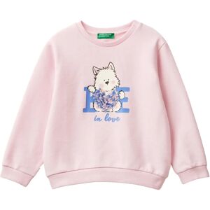 Benetton Kid's Pink Sweatshirt with Petal Applique - Sweatshirt Benetton Kid's Pink Sweatshirt with Petal Applique - Sweatshirt