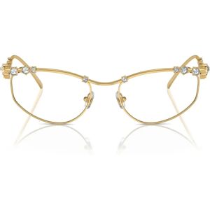 Swarovski Gold Optical Frame - Geometric Metal for Women, 55mm Swarovski Gold Optical Frame - Geometric Metal for Women, 55mm