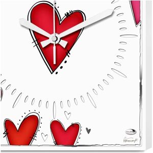 Valenti Argenti Orologio con Cuori Rossi e Rosa - Made in Italy Valenti Argenti Orologio con Cuori Rossi e Rosa - Made in Italy