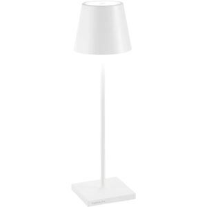 Lampe de table rechargeable blanche Poldina Pro Zafferano - IP65 intérieur/extérieur - Publicité Lampe de table rechargeable blanche Poldina Pro Zafferano - IP65 intérieur/extérieur - Publicité
