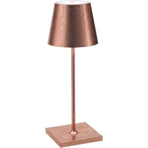 ZAFFERANO Foglia Rame Poldina Mini Lampada da Tavolo LED Ricaricabile - Interno/Esterno ZAFFERANO Foglia Rame Poldina Mini Lampada da Tavolo LED Ricaricabile - Interno/Esterno