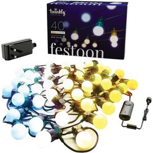 Twinkly App-Controlled Led Bulb Lights String With 40 G45 Festoon Lights 20m - LED String Lights Twinkly App-Controlled Led Bulb Lights String With 40 G45 Festoon Lights 20m - LED String Lights