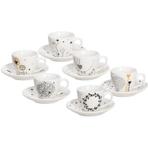 Tognana IR685345563 Espressotasse mit Untertasse - Porzellan - 6 Stück Tognana IR685345563 Espressotasse mit Untertasse - Porzellan - 6 Stück