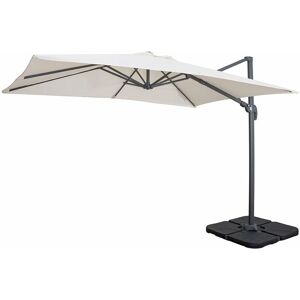 DOMUS Ombrellone da Giardino - 3x3m Ecru - Tenda da giardino DOMUS Ombrellone da Giardino - 3x3m Ecru - Tenda da giardino