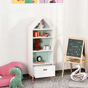 Libreria e contenitore Homcom per bambini - Bianco, Rosa, Blu - Scaffale/Organizzatore Libreria e contenitore Homcom per bambini - Bianco, Rosa, Blu - Scaffale/Organizzatore