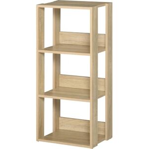 Libreria a Parete HOMCOM - Scaffale in Legno Moderno con 3 Ripiani - Montaggio Sicuro a Parete Libreria a Parete HOMCOM - Scaffale in Legno Moderno con 3 Ripiani - Montaggio Sicuro a Parete