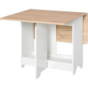 Homcom Tavolo Consolle Pieghevole in Legno Bianco - Mobili Salvaspazio Homcom Tavolo Consolle Pieghevole in Legno Bianco - Mobili Salvaspazio