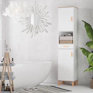Kleankin Mobile Bagno Salvaspazio in Legno Bianco - Spazio Risparmio Kleankin Mobile Bagno Salvaspazio in Legno Bianco - Spazio Risparmio