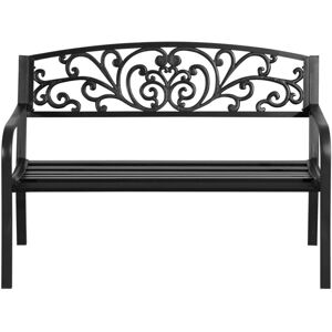 Panchina da Giardino Outsunny con Decorazioni Floreali - Arredamento da Giardino Panchina da Giardino Outsunny con Decorazioni Floreali - Arredamento da Giardino