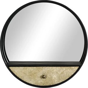 Espejo de Pared Redondo Homcom con Cajón - Decoración Hogareña Espejo de Pared Redondo Homcom con Cajón - Decoración Hogareña