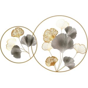 HOMCOM - Foglia di Ginkgo 3D Metallo - Oro - Decorazione da parete HOMCOM - Foglia di Ginkgo 3D Metallo - Oro - Decorazione da parete