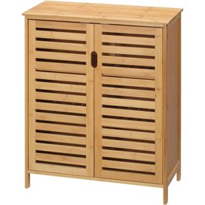Armadio bagno moderno Kleankin - Ripiani ventilati in bambù - 68x32x86 cm Armadio bagno moderno Kleankin - Ripiani ventilati in bambù - 68x32x86 cm
