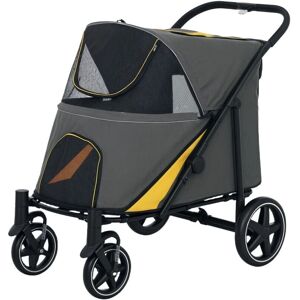 Passeggino Pieghevole PawHut per Cani - Acciaio, Tessuto Oxford, 112x65x100 cm Passeggino Pieghevole PawHut per Cani - Acciaio, Tessuto Oxford, 112x65x100 cm