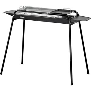 Outsunny Barbecue Compatto a Carbone con Ripiani Laterali Outsunny Barbecue Compatto a Carbone con Ripiani Laterali
