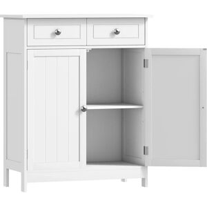 Kleankin - Armadietto a 2 ante con 2 cassetti - Bianco - 60x30x75 cm - Armadi Bathroom Kleankin - Armadietto a 2 ante con 2 cassetti - Bianco - 60x30x75 cm - Armadi Bathroom