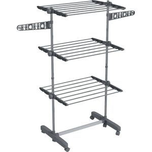 Stendibiancheria verticale HOMCOM - Ripiani regolabili - Pieghevole - 142x55x152 cm Stendibiancheria verticale HOMCOM - Ripiani regolabili - Pieghevole - 142x55x152 cm