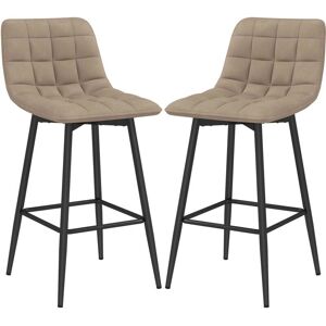 HOMCOM Set 2 Sgabelli Cucina Stile Nordico Tessuto Velluto - Sgabello HOMCOM Set 2 Sgabelli Cucina Stile Nordico Tessuto Velluto - Sgabello