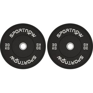 SPORTNOW Set di 2 Piastre in Gomma da 20kg per Barre Olimpiche SPORTNOW Set di 2 Piastre in Gomma da 20kg per Barre Olimpiche