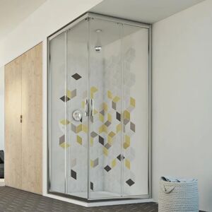 Idralite Evolution - Mampara de ducha transparente 70x120cm Idralite Evolution - Mampara de ducha transparente 70x120cm