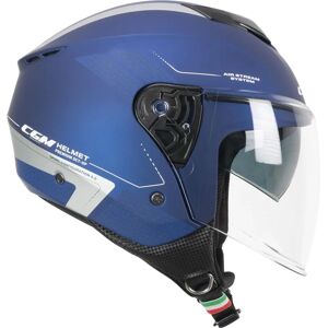 Casco moto jet CGM 126G IPER CITY blu argento satinato Casco moto jet CGM 126G IPER CITY blu argento satinato