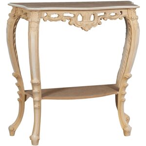 Biscottini Wooden Raw Finish Console - 87x33x87cm - Italian Craftsmanship Biscottini Wooden Raw Finish Console - 87x33x87cm - Italian Craftsmanship