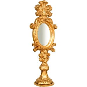 Biscottini Wooden Mirror - Antique Gold Finish - Mirror Biscottini Wooden Mirror - Antique Gold Finish - Mirror