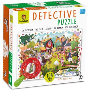 Puzzle Detective Ludattica -La Fattoria con Lente 70x50cm 108 pezzi Puzzle Detective Ludattica -La Fattoria con Lente 70x50cm 108 pezzi