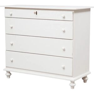 BISCOTTINI Solid Wood Dresser - 4 Drawers - Vintage Style BISCOTTINI Solid Wood Dresser - 4 Drawers - Vintage Style