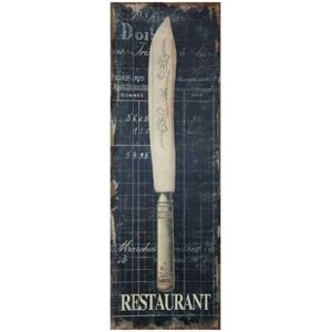 Biscottini Antik Jute Leinwand - Messer Druck - L40xW2xH120 cm Biscottini Antik Jute Leinwand - Messer Druck - L40xW2xH120 cm