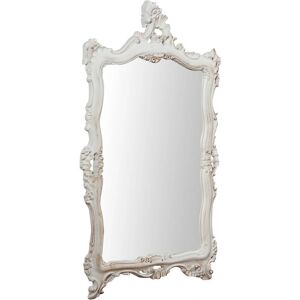 Biscottini Wall Mirror with Antique White Finish - 66x7x118 cm Biscottini Wall Mirror with Antique White Finish - 66x7x118 cm