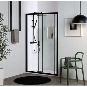 Kiamami Valentina - Porte de Douche Réversible Noire Mate 110cm - Type de Douche - Publicité Kiamami Valentina - Porte de Douche Réversible Noire Mate 110cm - Type de Douche - Publicité