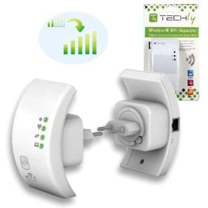 Techly I-WL-REPEATER - Trådlös Förlängare 300Mbit/s Vit Techly I-WL-REPEATER - Trådlös Förlängare 300Mbit/s Vit