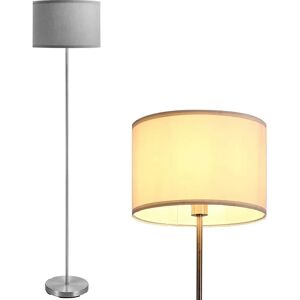 Lámpara de pie moderna Bakaji 160cm Tejido gris Lámpara de pie moderna Bakaji 160cm Tejido gris
