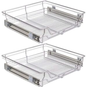 Bakaji Juego de 2 Cajones Telescópicos de 60cm - Organizador de Cocina Bakaji Juego de 2 Cajones Telescópicos de 60cm - Organizador de Cocina