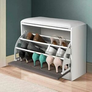 Panca porta scarpe Bakaji Grigia - Mobili moderno e minimale Panca porta scarpe Bakaji Grigia - Mobili moderno e minimale